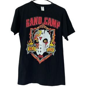Men’s Band Camp graphic rock concert t shirt hockey mask heavy metal Small​